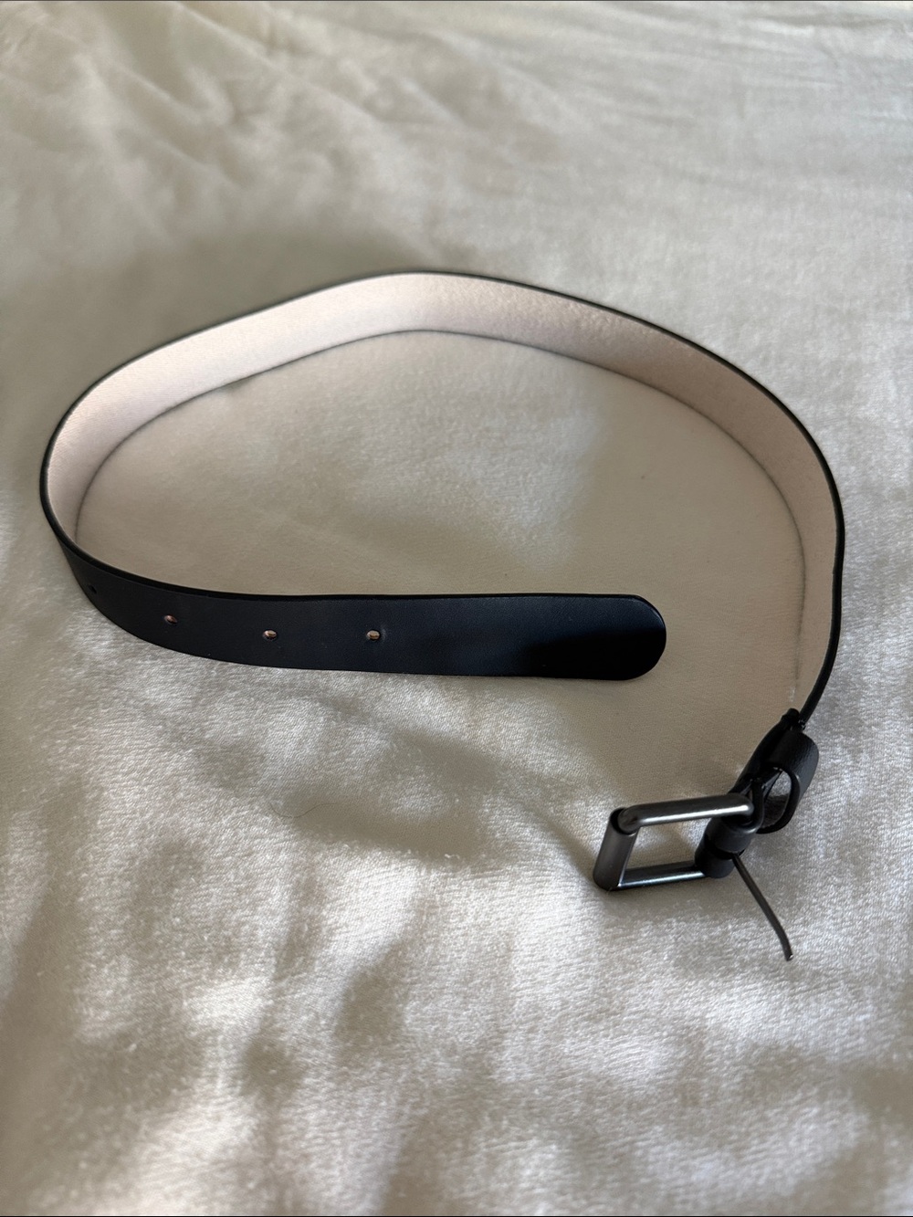 Little Boys Black Belt with Matte Metal Buckle